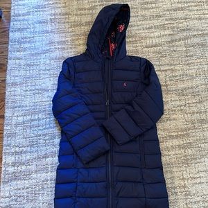 Joules long girls puffer coat size 11-12 y